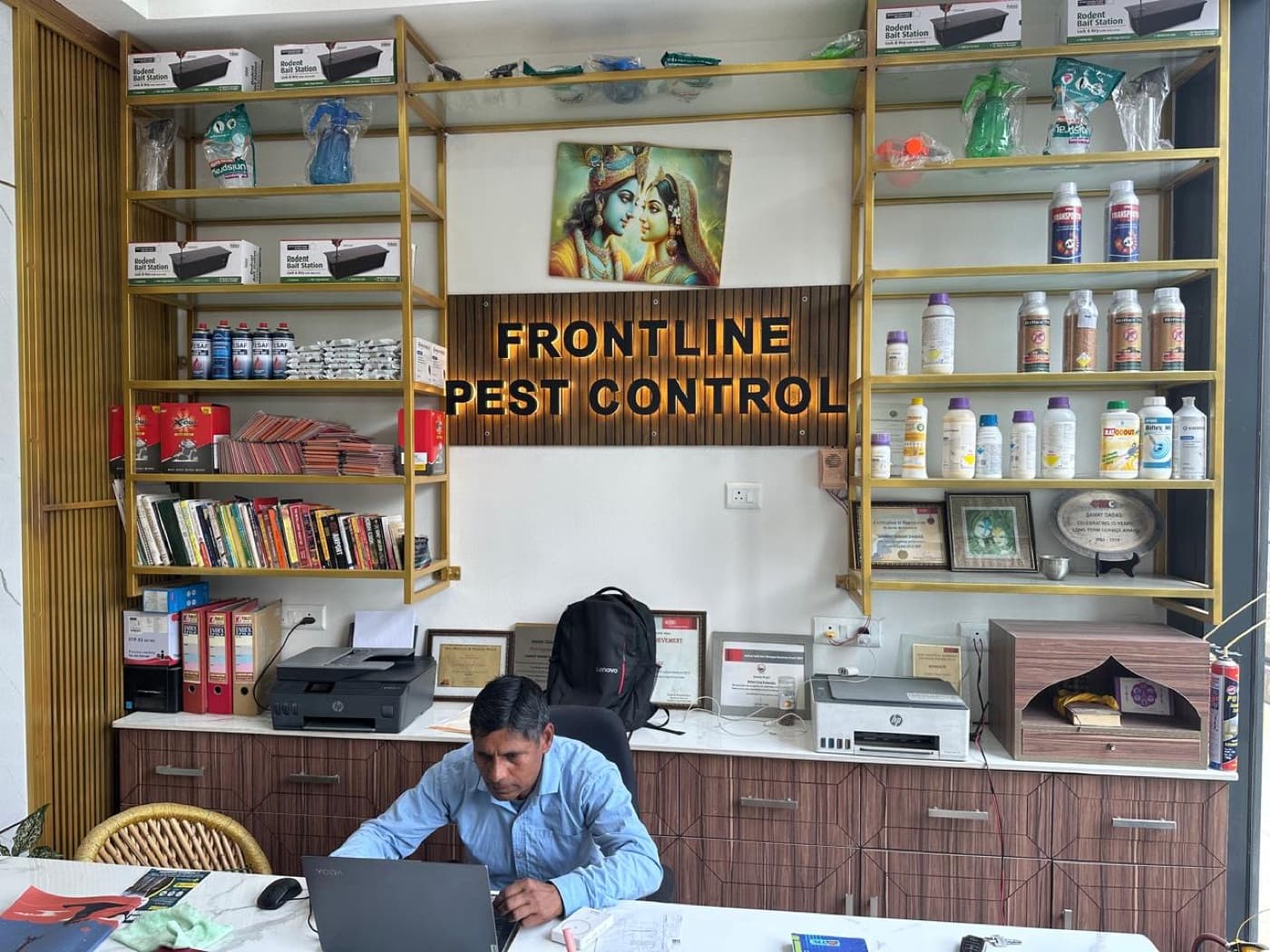 Inside the Frontline Pest Control office